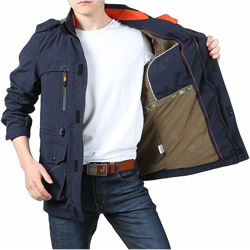 Big Size Hood Detachable Jacket
