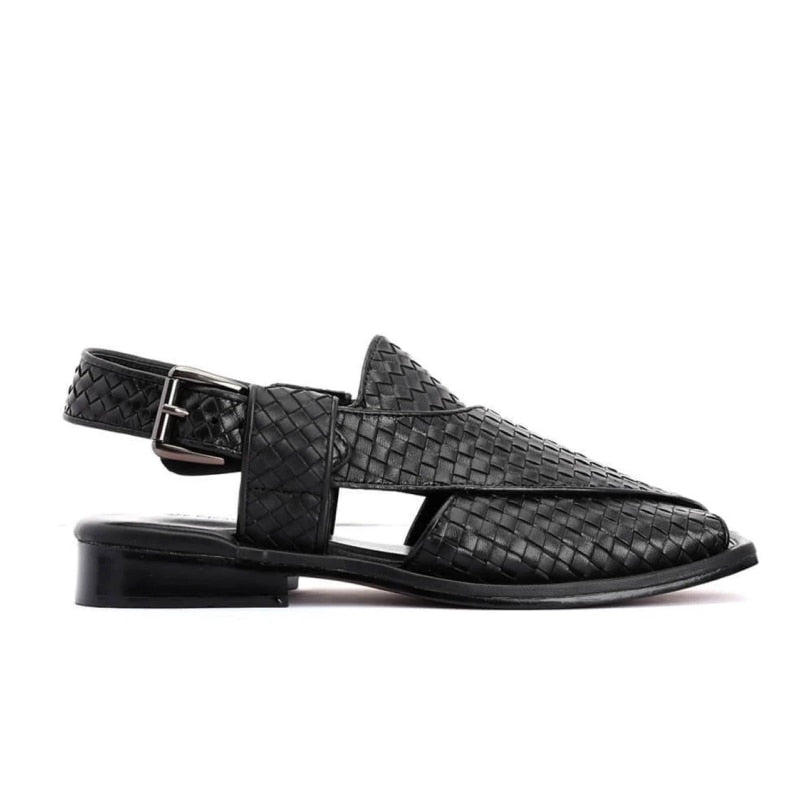 Classic Plaid Buckle Strap Men Sandal