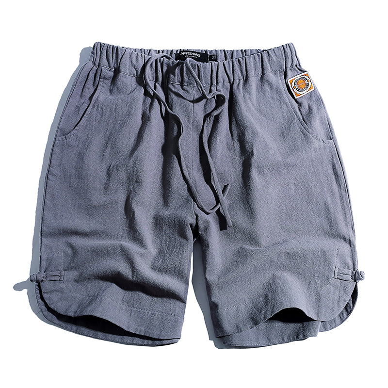 Short décontracté en lin respirant coupe ample