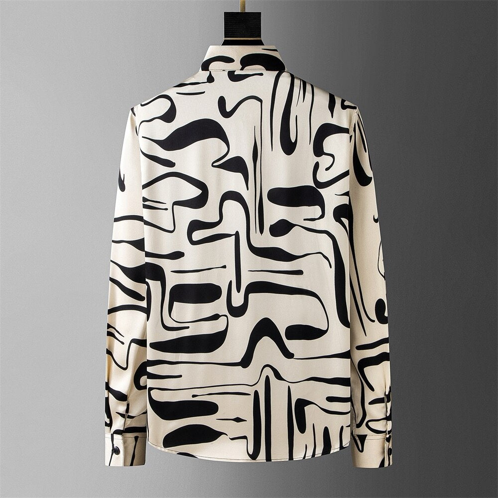 Art Geometric Line Long Sleeve Shirt