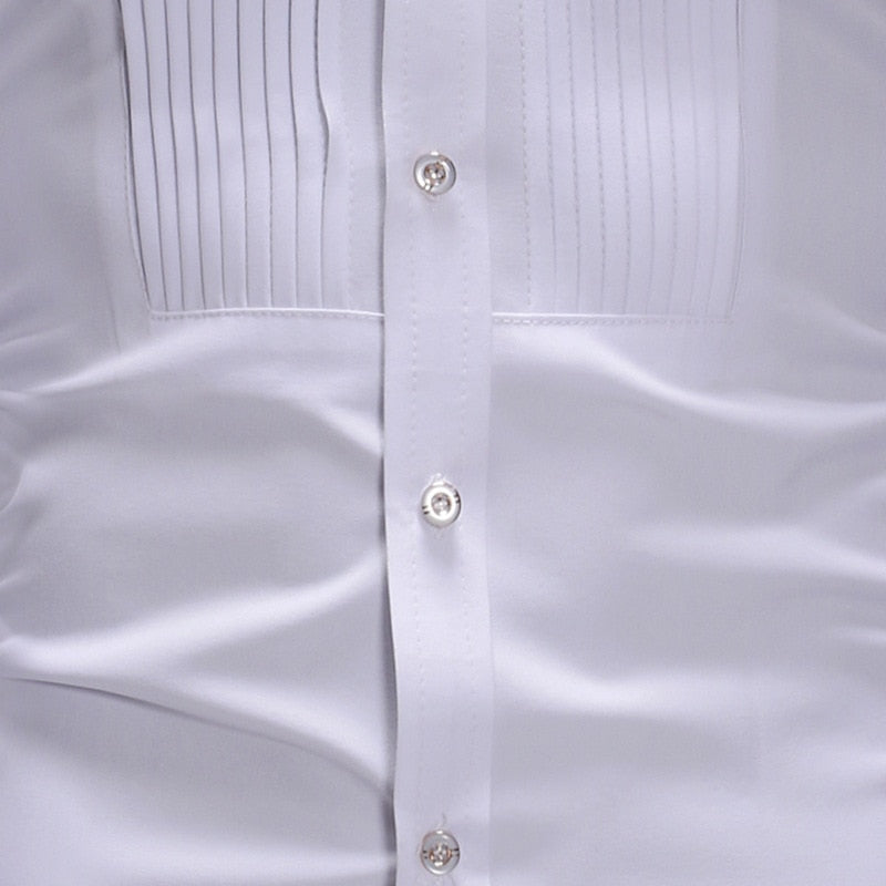 Plain Color Lines Decorated Mandarin Collar Shirt