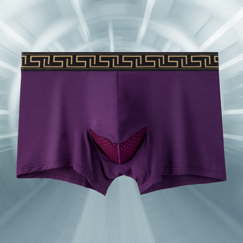 Solid Elastic Waist Modal Boxer