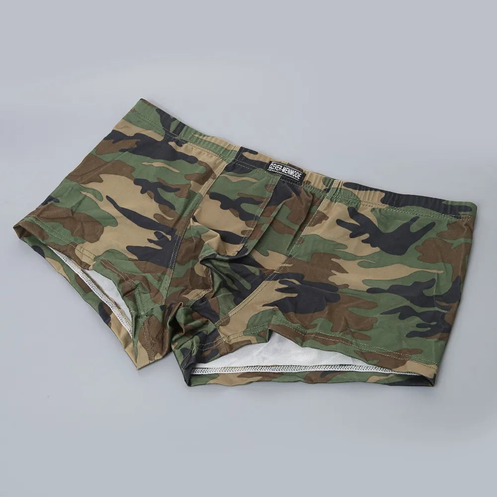 Camouflage Pattern Spandex Boxer
