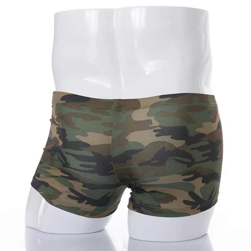 Camouflage Pattern Spandex Boxer