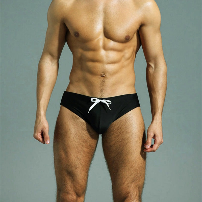Fashion Solid Summer Swimwear Beach Briefs