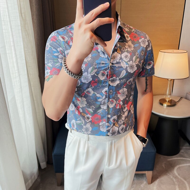 Printed Floral Slim Fit Shirt