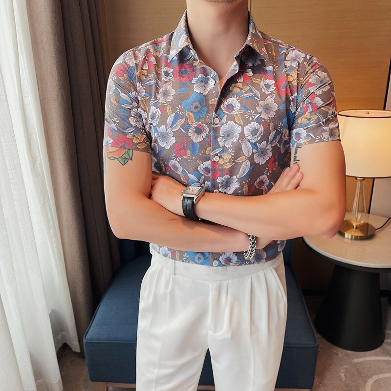 Printed Floral Slim Fit Shirt