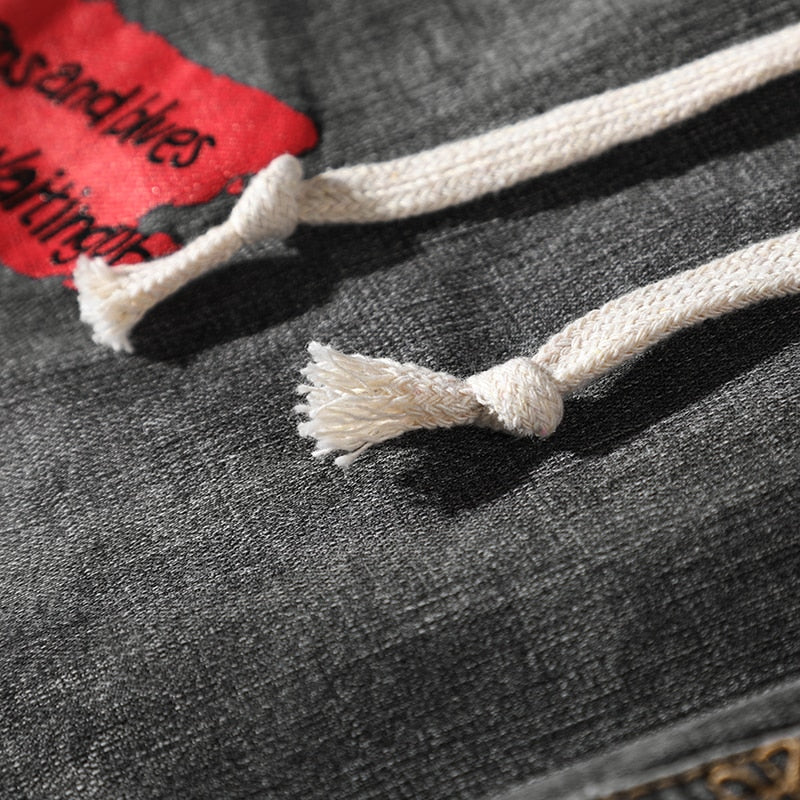 Pantalones cargo sueltos de mezclilla con múltiples bolsillos