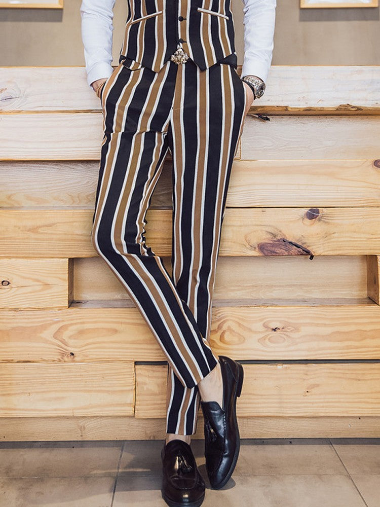 Casual Playful Stripe Stage Fashion Men Trouser - FanFreakz