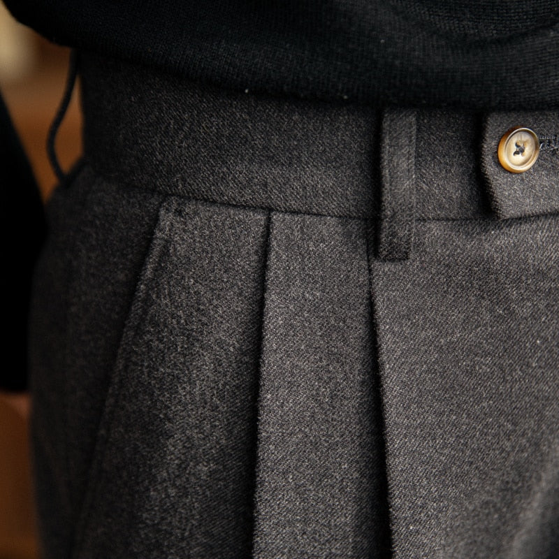 Button Straight Ivory Trouser