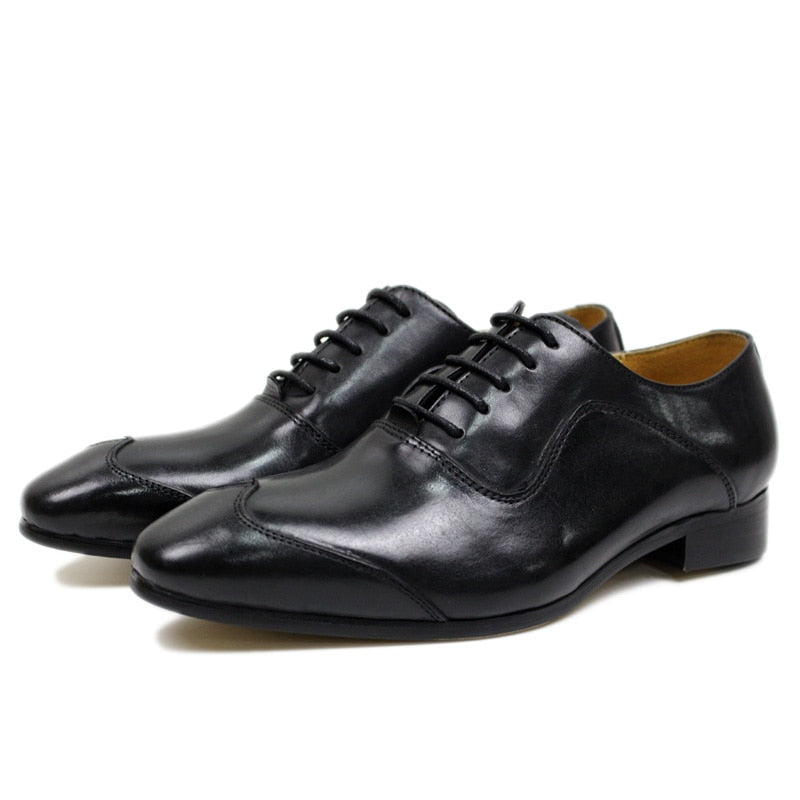 Classic Genuine Leather Black Brown Formal Men Shoes