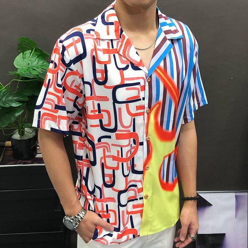 Colorful Geometric Print Pattern Shirt