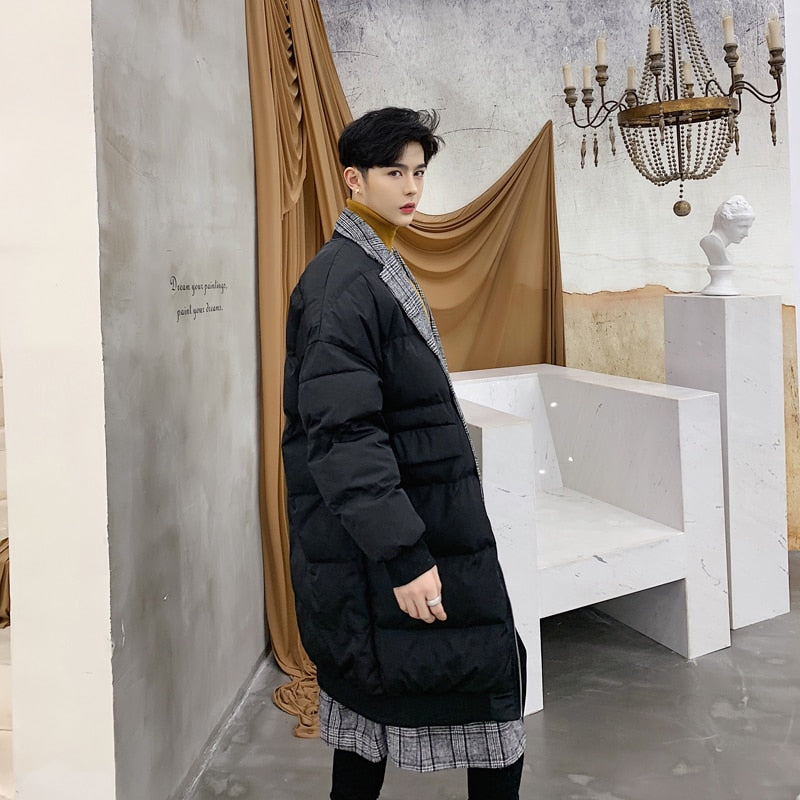 Winter Mix Coat and Padding Outer Men Long Jacket
