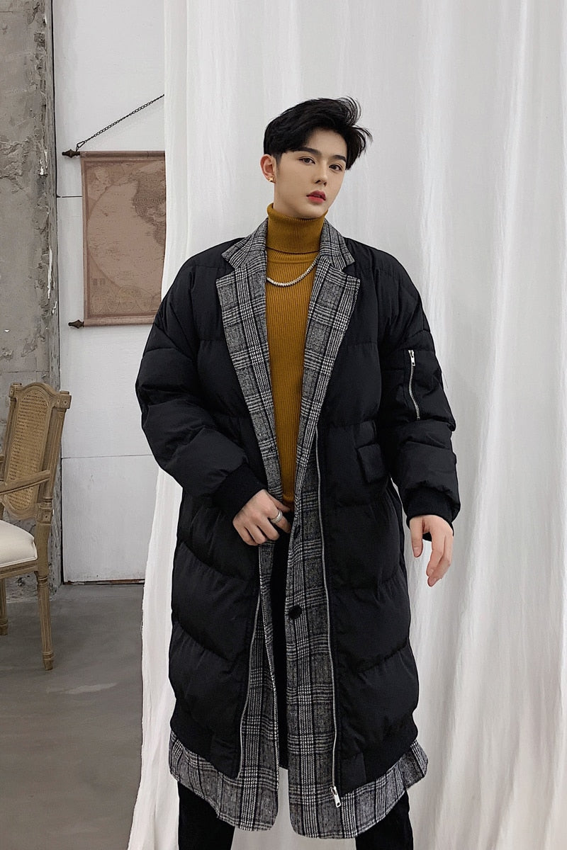 Winter Mix Coat and Padding Outer Men Long Jacket