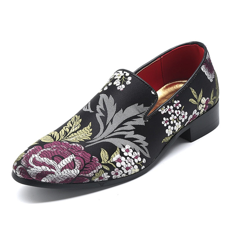 Exquisite Chinese Style Embroidery Men Loafers Shoes