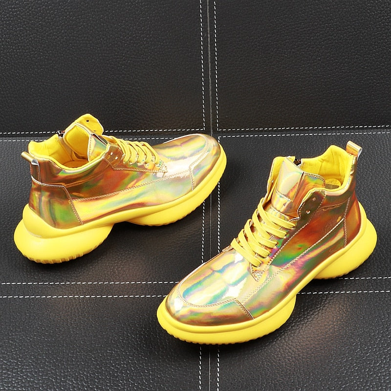 Youth High Top Bling Casual Design Men Sneaker