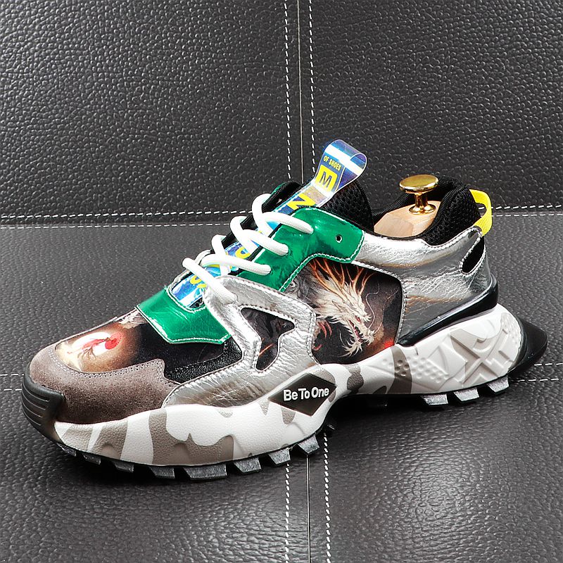 Baskets pour hommes de style chinois à fond épais