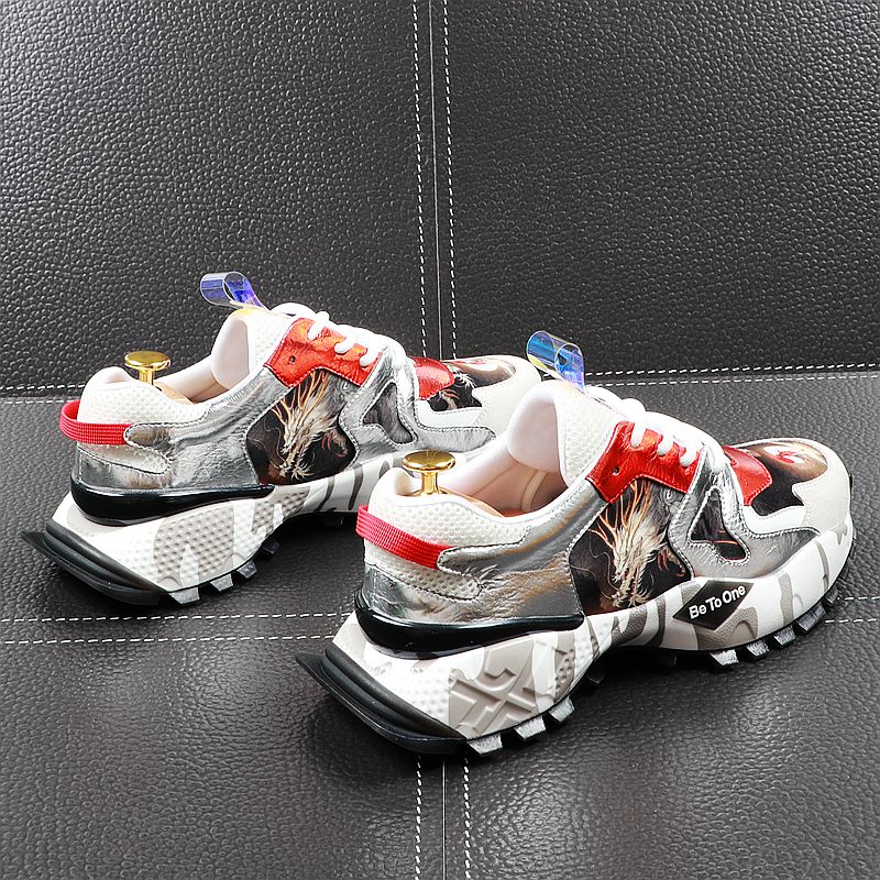 Baskets pour hommes de style chinois à fond épais