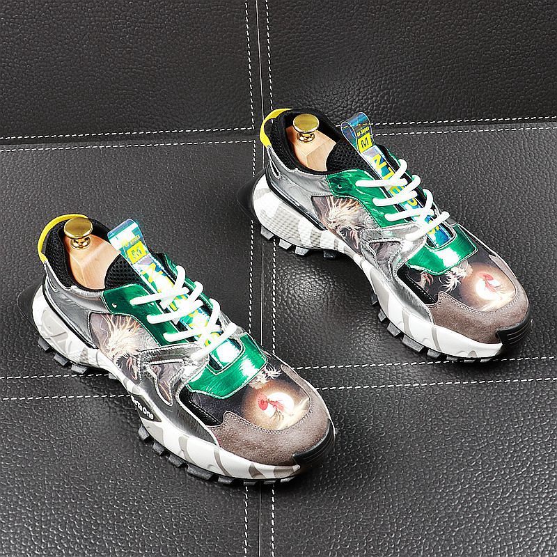 Baskets pour hommes de style chinois à fond épais