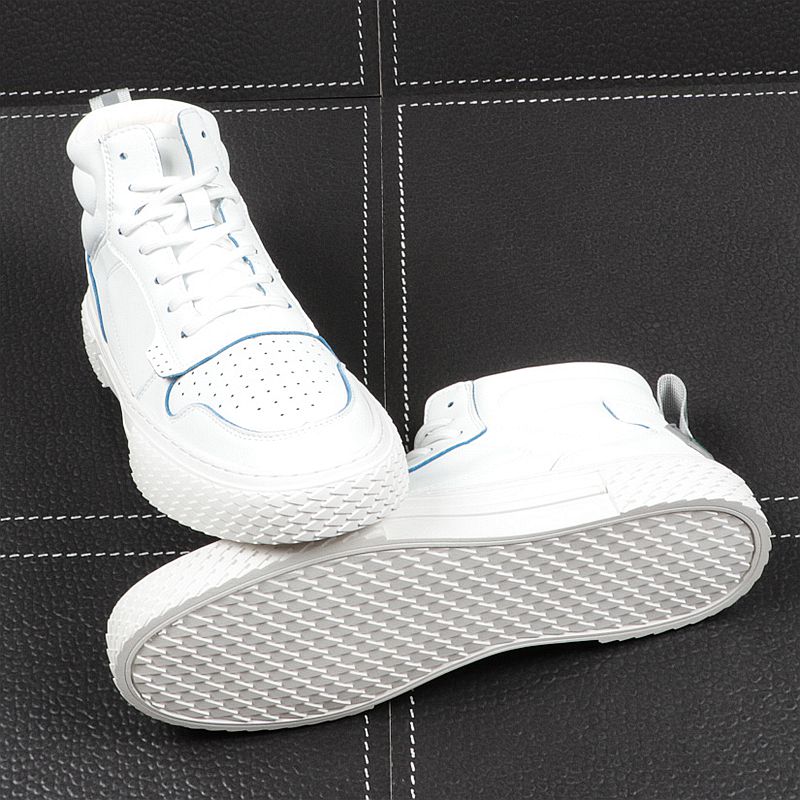 Youth Trend White High Top Thick Bottom Men Sneakers