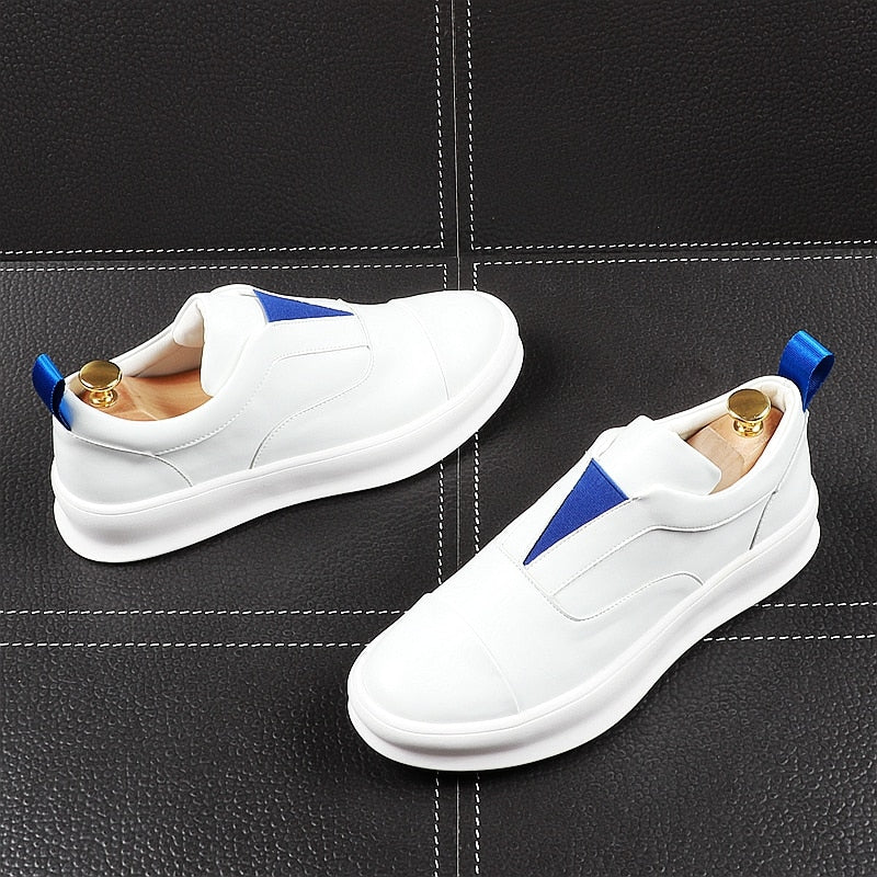 White Slip On Casual Breathable Thick Bottom Men Sneaker
