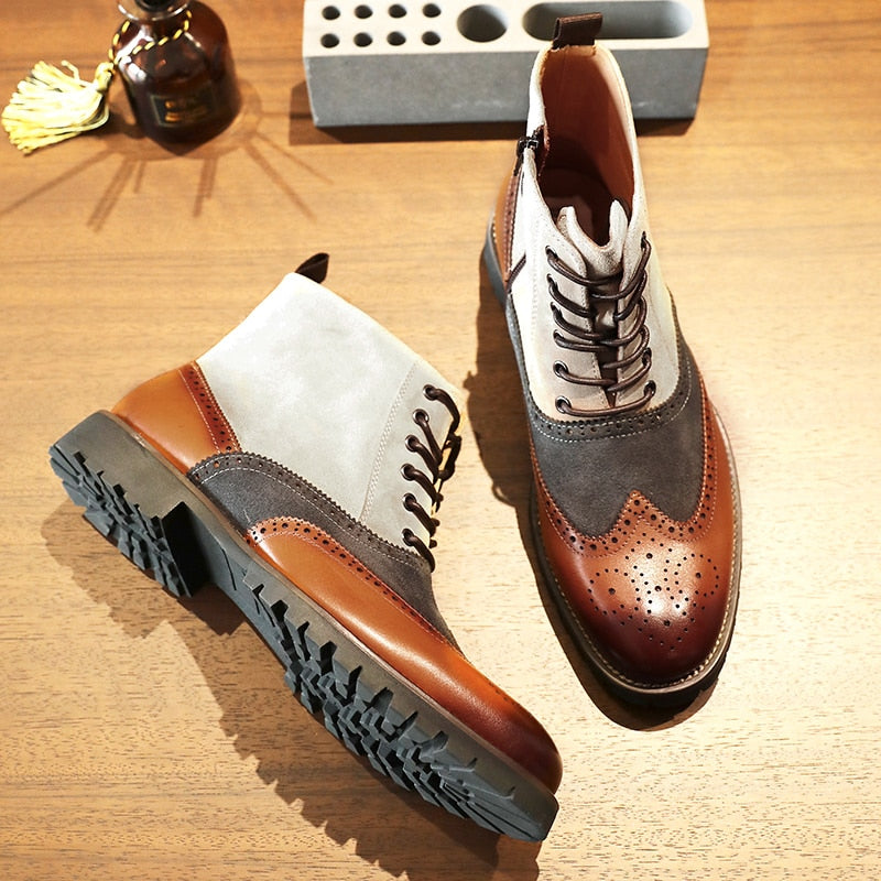 Bottes d'hiver unies tricolores