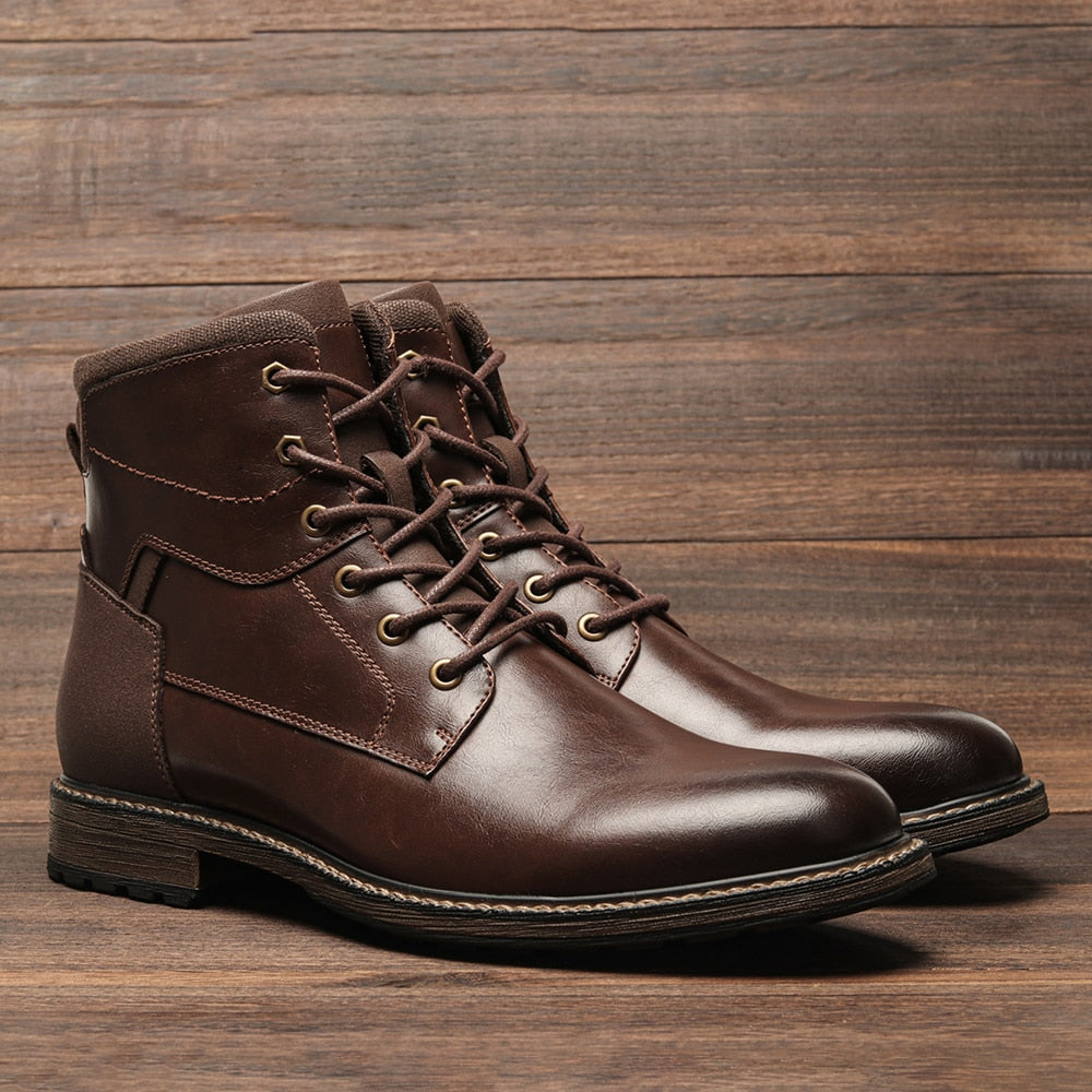 Classic Retro Zipper Men Boots