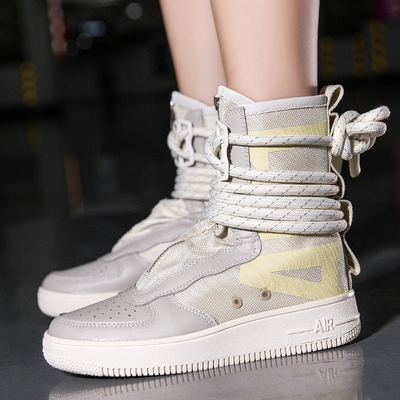 Sneaker décontracté à la cheville en dentelle pour hommes