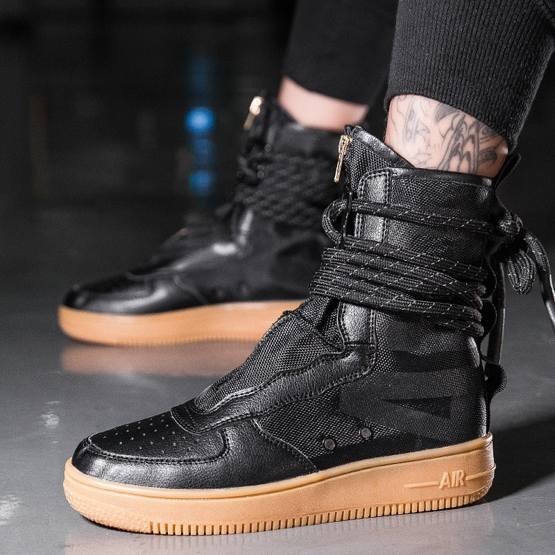 Sneaker décontracté à la cheville en dentelle pour hommes