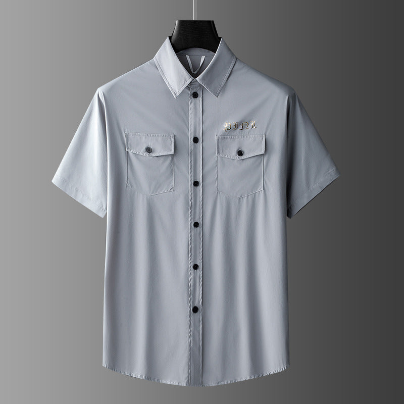 Chemise Grise Imprimée & Décoration Strass