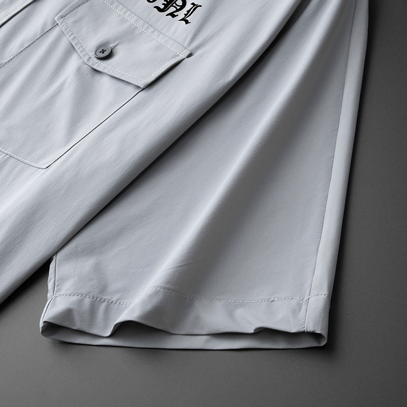 Chemise Grise Imprimée & Décoration Strass