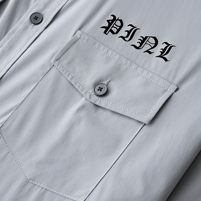 Chemise Grise Imprimée & Décoration Strass