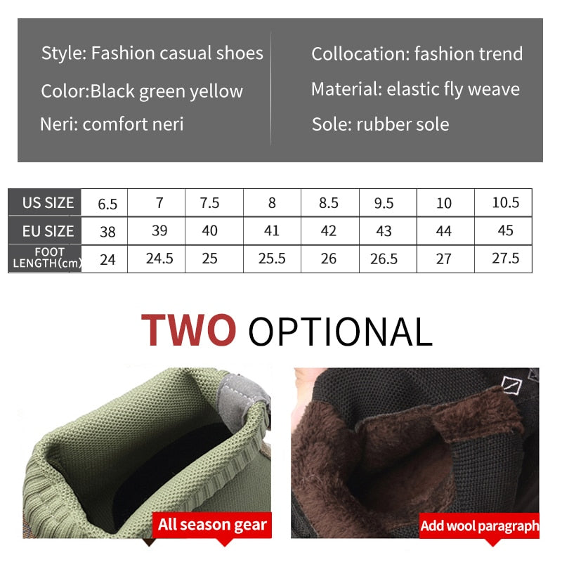 Bottines à lacets pour hommes en tissu peluche