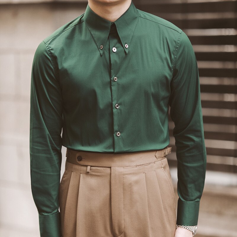 Chemise d'automne solide britannique Sacramento