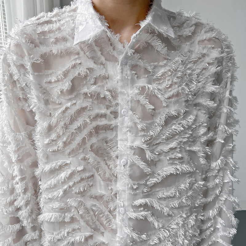 Vintage Thin Fur Lace Shirt