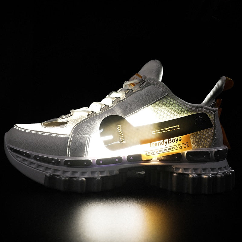 Baskets à lacets respirantes géométriques en maille pour hommes