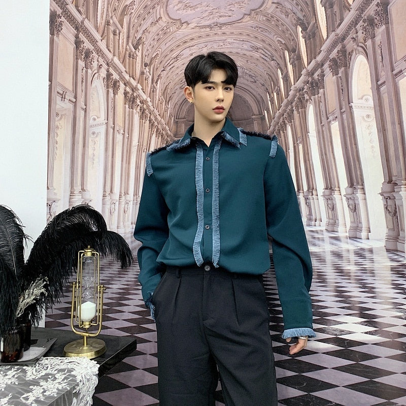 Chemises Homme Vintage à Boutons et à Glands