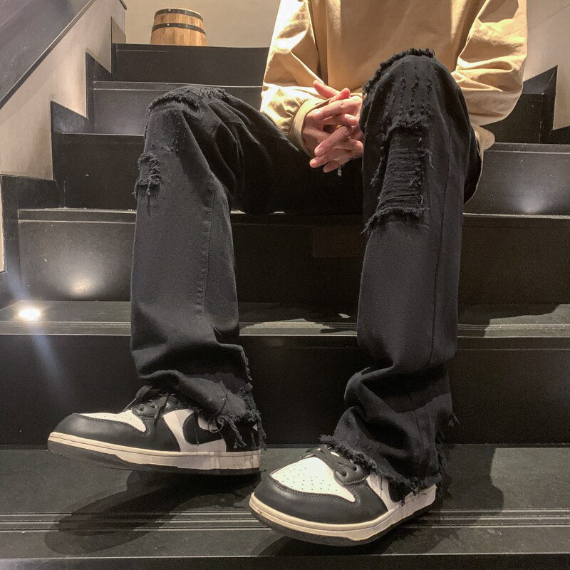 Broken White Ripped Baggy Jeans