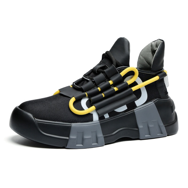 Sneaker noir haut de gamme pour hommes de style décontracté