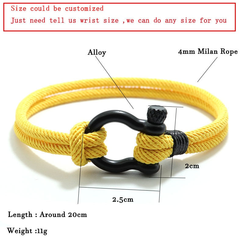 Milan Rope Horseshoe Buckle Bracelet