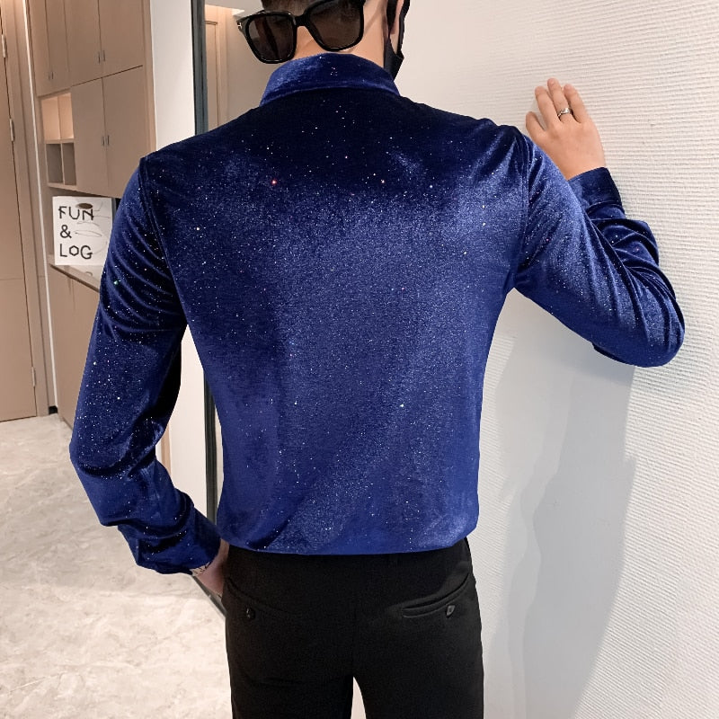 Fashion Paint Splatter Cotton Polyester Long Sleeves Shirt