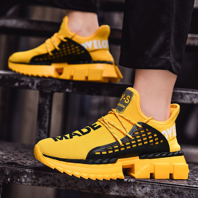 Woven Sock Shoes Hommes Baskets montantes Amortissement Antidérapant