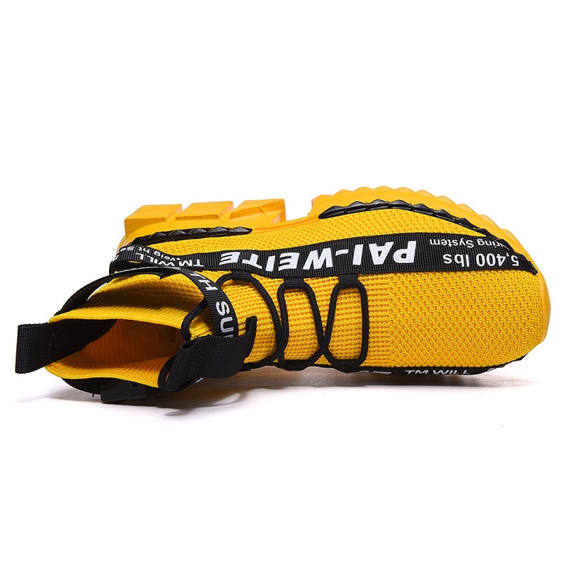 Woven Sock Shoes Hommes Baskets montantes Amortissement Antidérapant