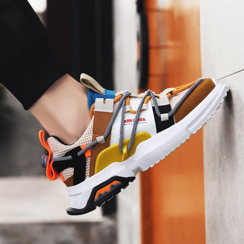 Casual Tide Multicolore Outdoor Lace Up Comfort Men Sneaker