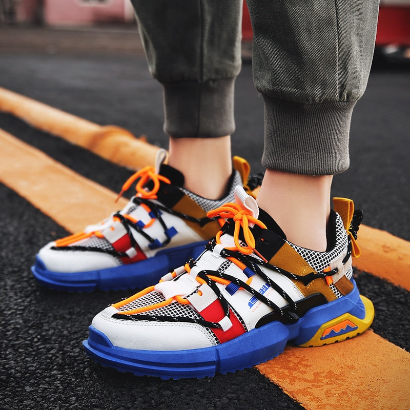 Casual Tide Multicolore Outdoor Lace Up Comfort Men Sneaker