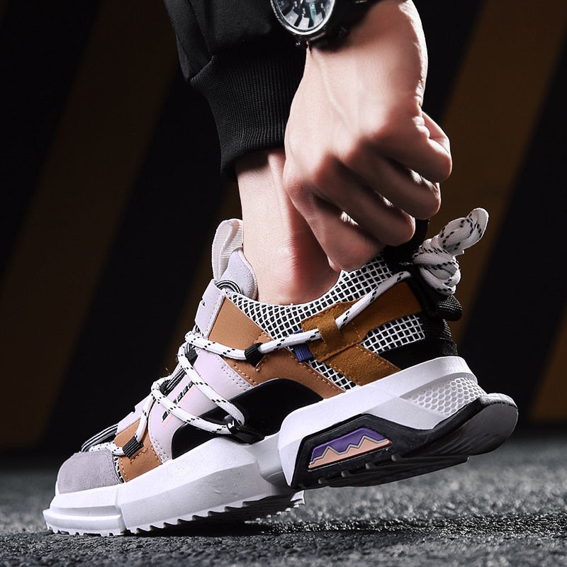 Casual Tide Multicolore Outdoor Lace Up Comfort Men Sneaker