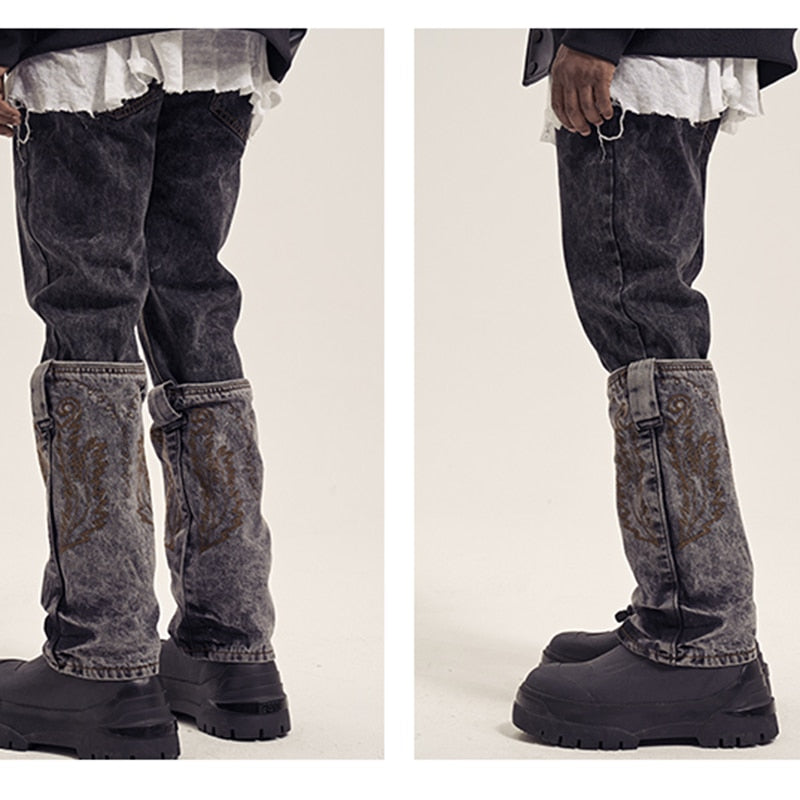 Detachable Part Baggy Jeans