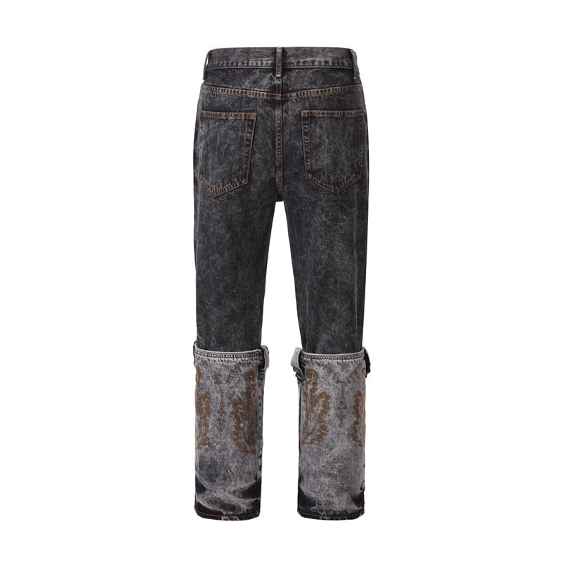 Detachable Part Baggy Jeans