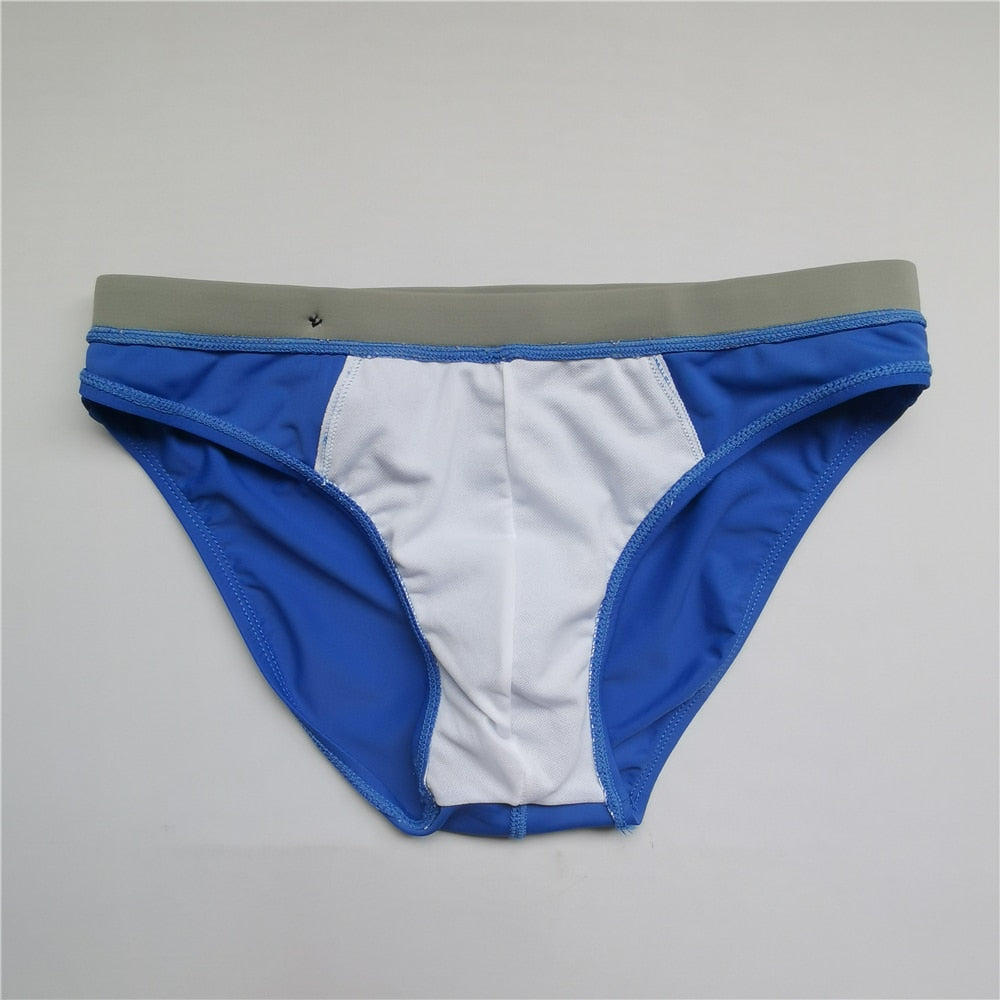 Grey Line Decorated Ripped Swimwear Trunk