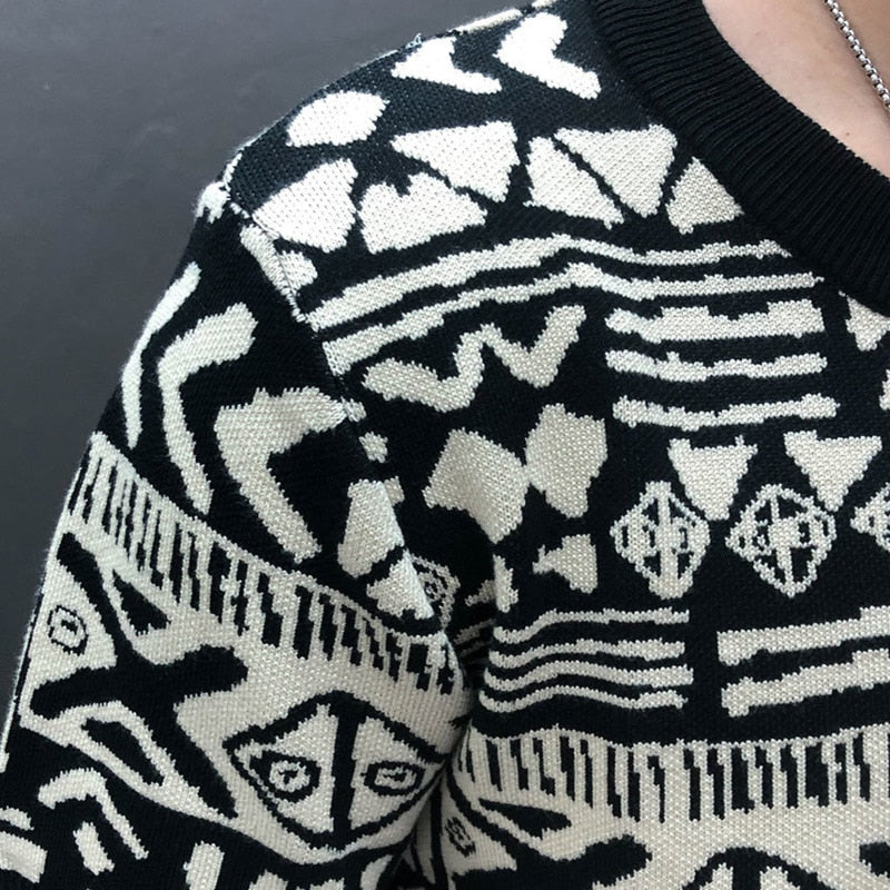 Geometry Tribal Pattern Short Sleeve T-Shirt